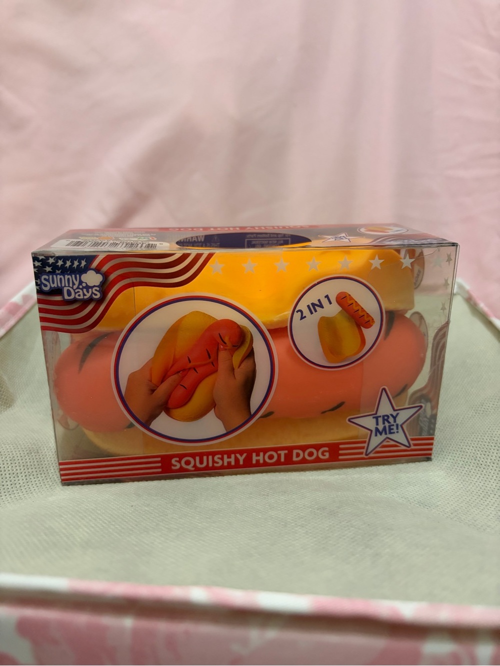 Sunny Days Squish Hot Dog 2-in-1 NIB